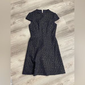 Blue dress with gold sparkles